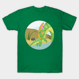 Parasaurolophus Mom and Baby T-Shirt